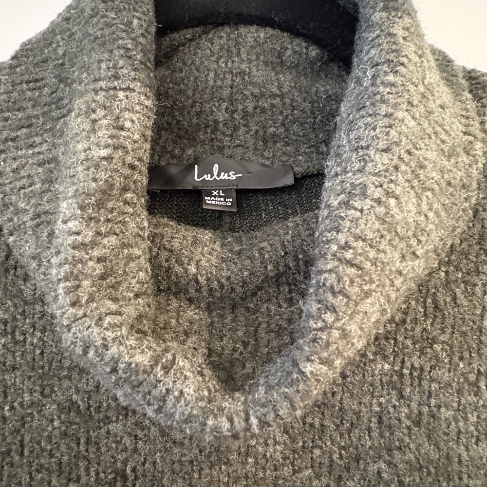 Lulu's Dark Green Turtleneck Sweater Dress (Size XL) - Picture 3 of 5